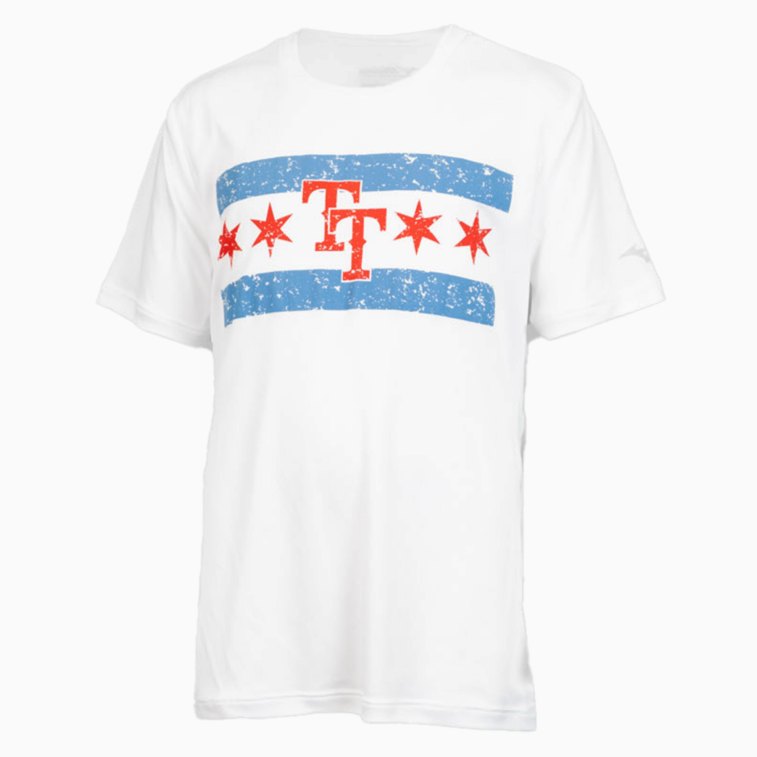 MIZUNO MEN'S TT CHICAGO FLAG SS SHIRT